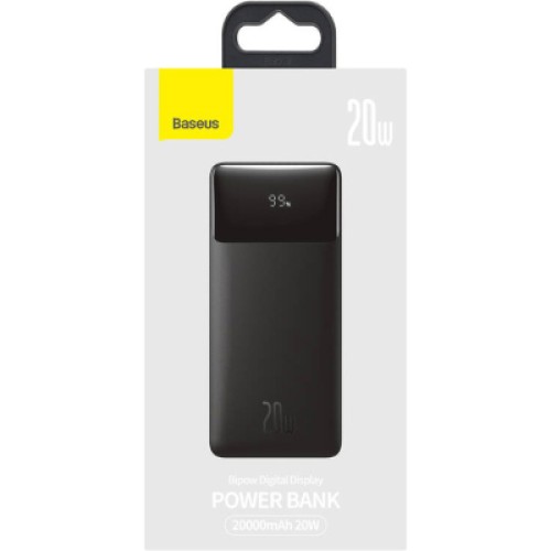 Батарея универсальная Baseus Bipow Digital Display 20000mAh 20W, Black (PPDML-M01) (PPBD050501)