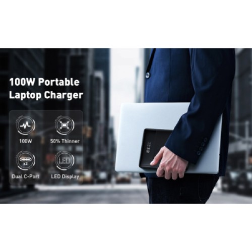 Батарея универсальная Baseus Blade Digital Display 20000mAh PD/100W, Black (PPDGL-01, PPBLD100-S) (PPBL000201)