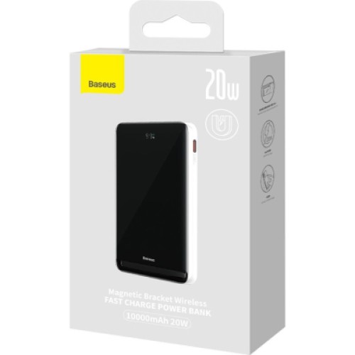 Батарея универсальная Baseus Magnetic Bracket 10000mAh 20W, White (PPCXZ10) (PPCX000002)