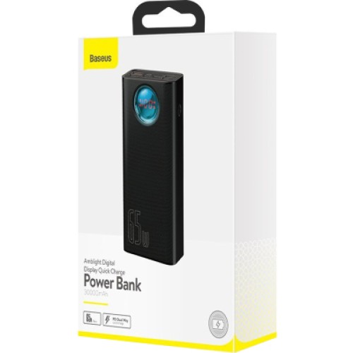 Батарея универсальная Baseus Amblight Digital Quick 30000mAh 65W, Black (PPLG00101)
