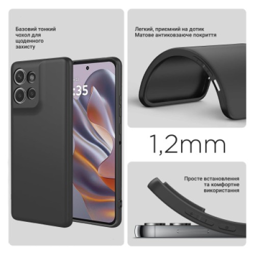 Чехол для мобильного телефона BeCover Motorola Moto G75 Black (712752)
