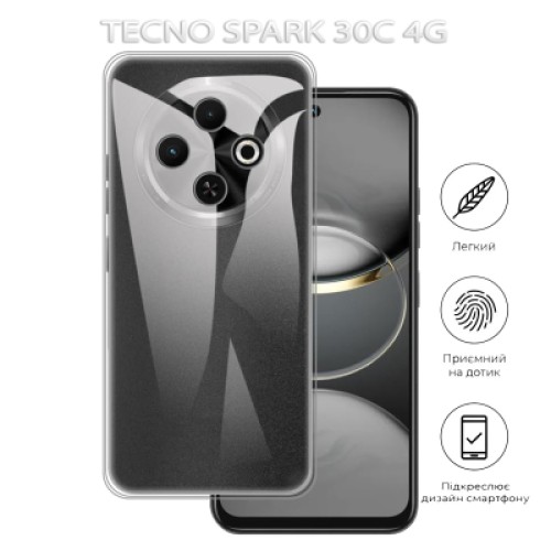 Чехол для мобильного телефона BeCover Tecno Spark 30C 4G Transparancy (712756)