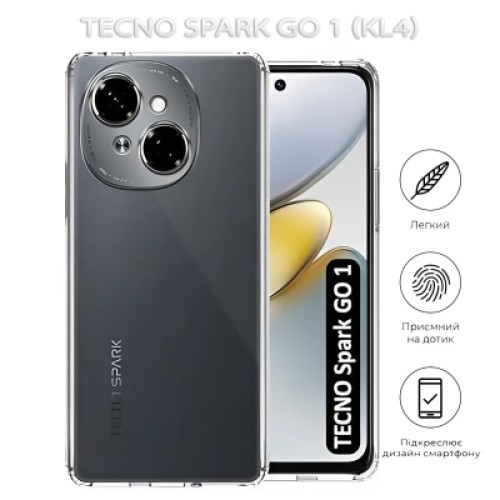 Чехол для мобильного телефона BeCover Tecno Spark Go 1 (KL4) Transparancy (712754)