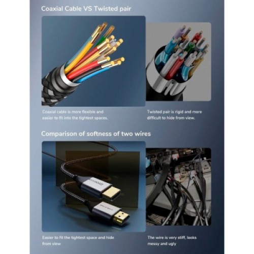 Кабель мультимедийный HDMI to HDMI 1.0m v2.1 Cabletime (CA914661)