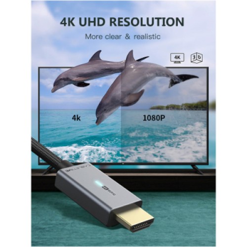 Кабель мультимедийный mini DisplayPort to HDMI 1.8m Cabletime (CA914586)