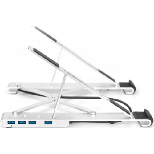 Подставка для ноутбука Digitus Variable Notebook Stand, до 17", USB-C Dock 5-Port (DA-90424)