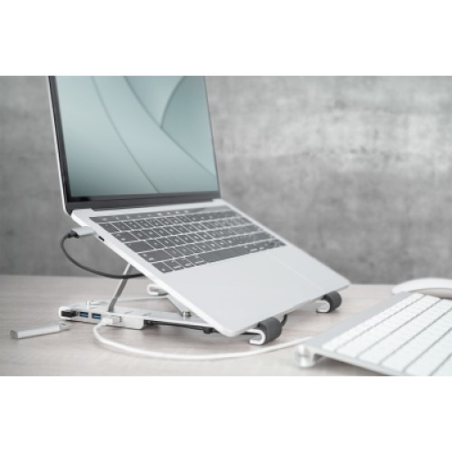 Подставка для ноутбука Digitus Variable Notebook Stand, до 17", USB-C Dock 5-Port (DA-90424)
