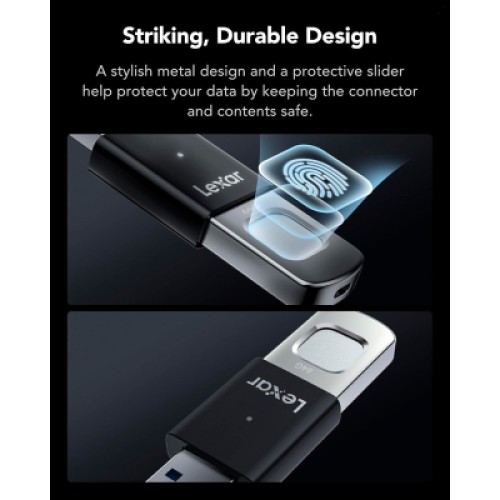 USB флеш накопитель Lexar 128GB JumpDrive Fingerprint F35 Pro USB 3.2 (LJDF35P128G-RNBNG)