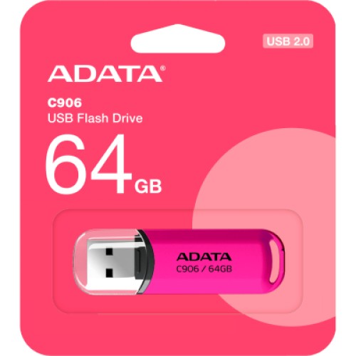 USB флеш накопитель ADATA 64GB C906 Pink USB 2.0 (AC906-64G-RPP)