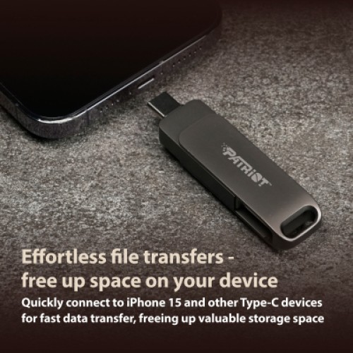 USB флеш накопитель Patriot 32GB Rage R550 Matte Black USB 3.2/Type-C (PE32GR550DSAD)