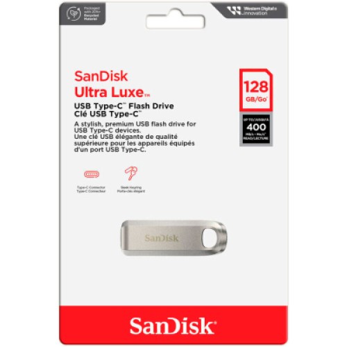 USB флеш накопитель SanDisk 128GB Ultra Luxe Type-C USB 3.2 (SDCZ75-128G-G46)