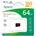 Карта памяти Apacer 64GB microSD class 10 UHS-I V10 A1 (AP64GMCSX10UB-RA)
