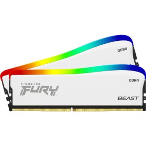 Модуль памяти для компьютера DDR4 16GB (2x8GB) 3200 MHz Beast White RGB SE Kingston Fury (ex.HyperX) (KF432C16BWAK2/16)