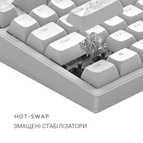 Клавиатура Dark Project ALU81 Terra Nostra PBT RGB Mech G3MS Moonstone White (DPKB_NOSTRA_81_ANSI_WHITE_UA)