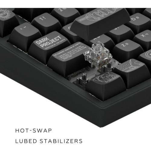 Клавиатура Dark Project ALU81 Terra Nova PBT RGB Mech G3MS Moonstone Black (DPKB_NOVA_81_ANSI_BLACK_UA)