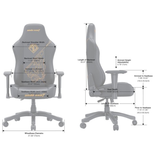 Кресло игровое Anda Seat Phantom 3 Fabric Size L Dark Grey (AD18Y-06-GB-F)