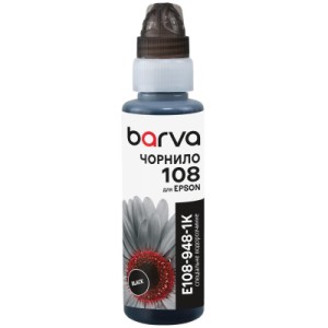 Чорнило Barva Epson 108 100 мл, Black, флакон OneKey (1K) (E108-948-1K)