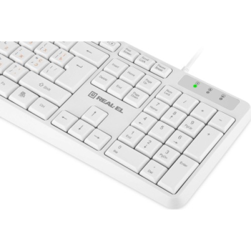 Клавиатура REAL-EL RK-513 USB White (EL123100047)