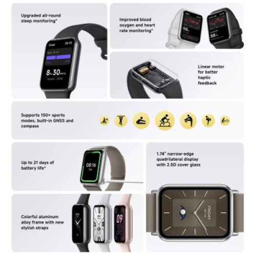 Фитнес браслет Xiaomi Smart Band 9 Pro (BHR8710GL) Obsidian Black (1111143)