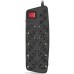 Сетевой фильтр питания REAL-EL REAL-EL RS-10 Protect, 3m, black (EL122300039)