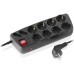 Сетевой фильтр питания REAL-EL REAL-EL RS-10 Protect, 5m, black (EL122300040)