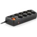 Сетевой фильтр питания REAL-EL REAL-EL RS-10 Protect, 5m, black (EL122300040)
