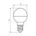 Лампочка Eurolamp LED ECO серия "P" G45 7W 700Lm E14 4000K (LED-G45-07144(P))