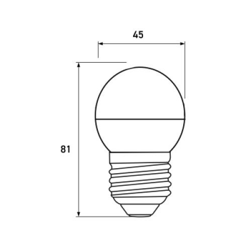 Лампочка Eurolamp LED ECO серия "P" G45 7W 700Lm E27 4000K (LED-G45-07274(P))