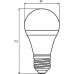 Лампочка Eurolamp LED А60 800 Lm E27 4000K 2шт (MLP-LED-A60-08274(Amber)new)