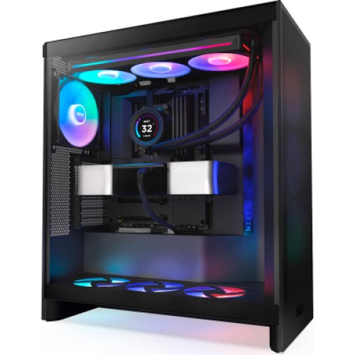 Корпус NZXT H7 Flow RGB All Black (CM-H72FB-R1)