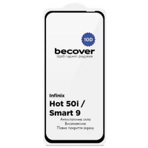 Стекло защитное BeCover Infinix Hot 50i (X6531) 10D Black (712713)