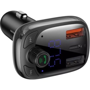 FM модулятор Baseus FM Launcher S-13 2 USB + Type-C (CCMT000101)