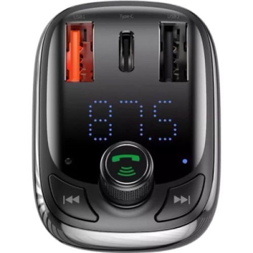 FM модулятор Baseus FM Launcher S-13 2 USB + Type-C (CCMT000101)