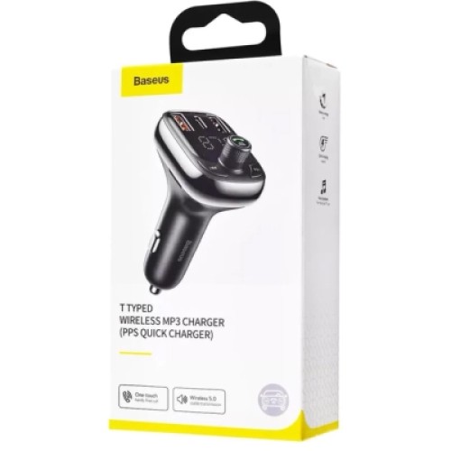 FM модулятор Baseus FM Launcher S-13 2 USB + Type-C (CCMT000101)