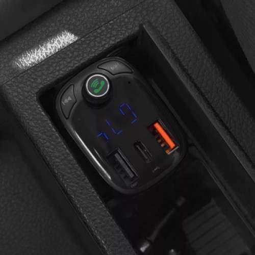 FM модулятор Baseus FM Launcher S-13 2 USB + Type-C (CCMT000101)