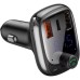FM модулятор Baseus FM Launcher S-13 2 USB + Type-C (CCMT000101)