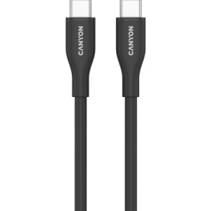 Дата кабель USB-C to USB-C 1.0m CC60SC10 60W Silicon Black Canyon (CNS-CC60SC10B)