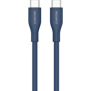 Дата кабель USB-C to USB-C 1.0m CC60SC10 60W Silicon Dark blue Canyon (CNS-CC60SC10DB)
