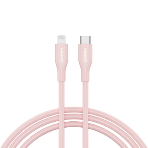 Дата кабель USB-C to Lightning 1.0m CLNM60 C-L 60W MFI Silicon Pink Canyon (CNS-CLNM60SC10PS)