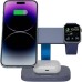 Зарядное устройство Canyon wireless charger HEXAGON WCS-310 3in1 DarkGrey/Blue (CNS-WCS310DGBL)