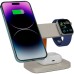 Зарядное устройство Canyon wireless charger HEXAGON WCS-310 3in1 LightGrey/Orange (CNS-WCS310LGOR)