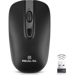 Мышка REAL-EL RM-350W Wireless Black/Gray (EL123200043)