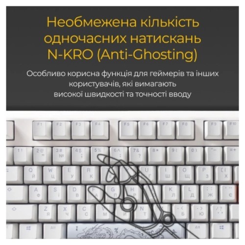 Клавиатура Ducky One 3 Cherry MX Blue RGB UA USB White (DKON2108ST-CUAPXPWWWSC1)