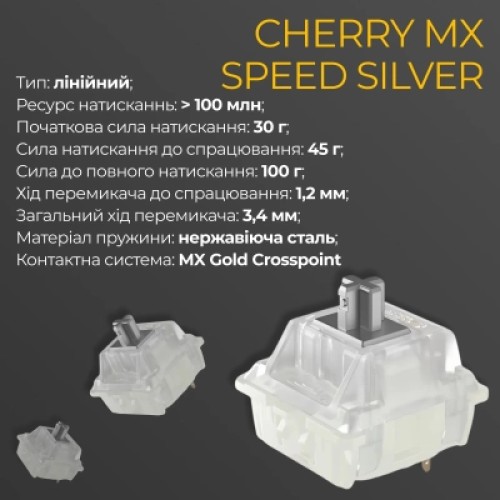 Клавиатура Ducky One 3 Cherry MX Speed Silver UA USB Cream (DKON2108-PUAPXМAEGGC1)