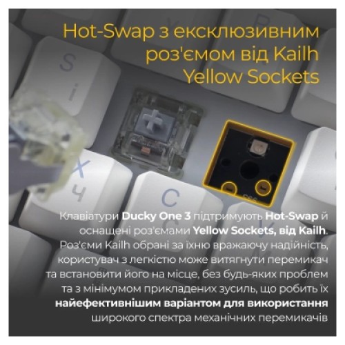 Клавиатура Ducky One 3 Cherry MX Speed Silver RGB UA USB White (DKON2108ST-PUAPXPWWWSC1)