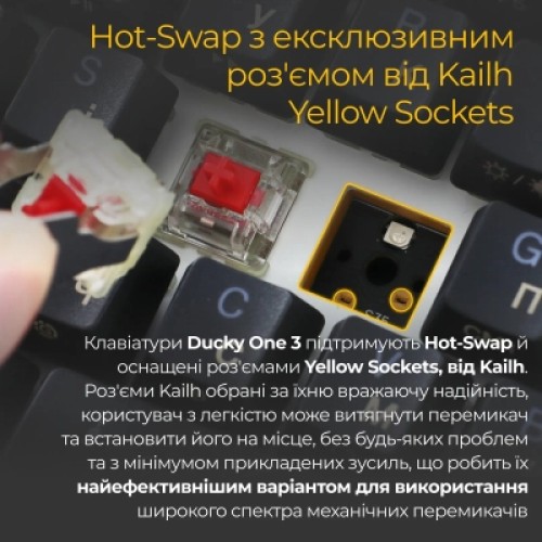 Клавиатура Ducky One 3 Mini Cherry MX Red RGB UA USB Black (DKON2161ST-RUAPXCLAWSC1)