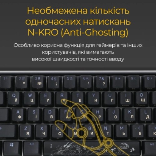 Клавиатура Ducky One 3 Mini Cherry MX Red RGB UA USB Black (DKON2161ST-RUAPXCLAWSC1)