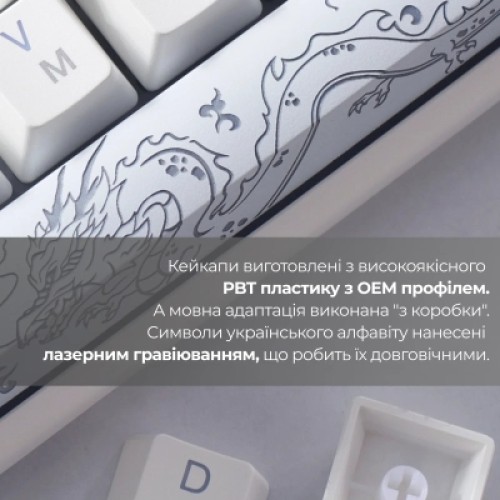 Клавиатура Ducky One 3 Mini Cherry MX Red RGB UA USB White (DKON2161ST-RUAPXPWWWSC1)