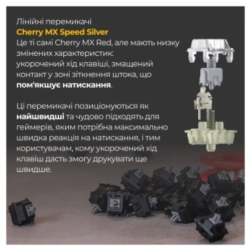 Клавиатура Ducky One 3 Mini Cherry MX Speed Silver RGB UA USB Black (DKON2161ST-PUAPXCLAWSC1)