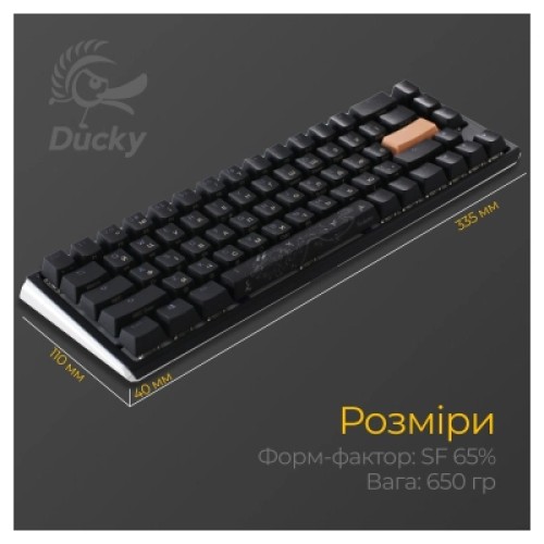 Клавиатура Ducky One 3 SF Cherry MX Red RGB UA USB Black (DKON2167ST-RUAPXCLAWSC1)